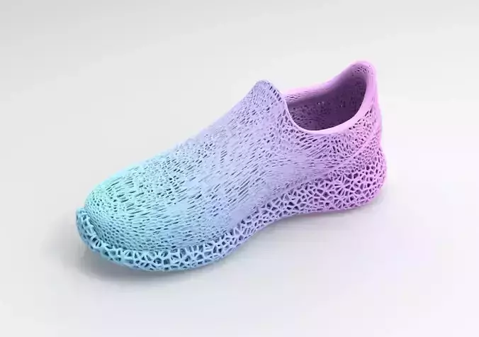 Parametric Lattice Slip-On Shoes 3D Model 