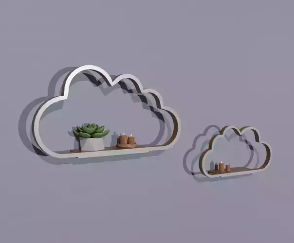 Cloud-shaped shelf