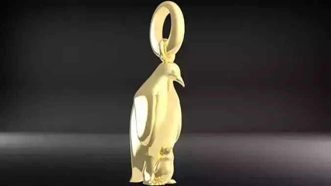Penguin Mom and Baby Pendant