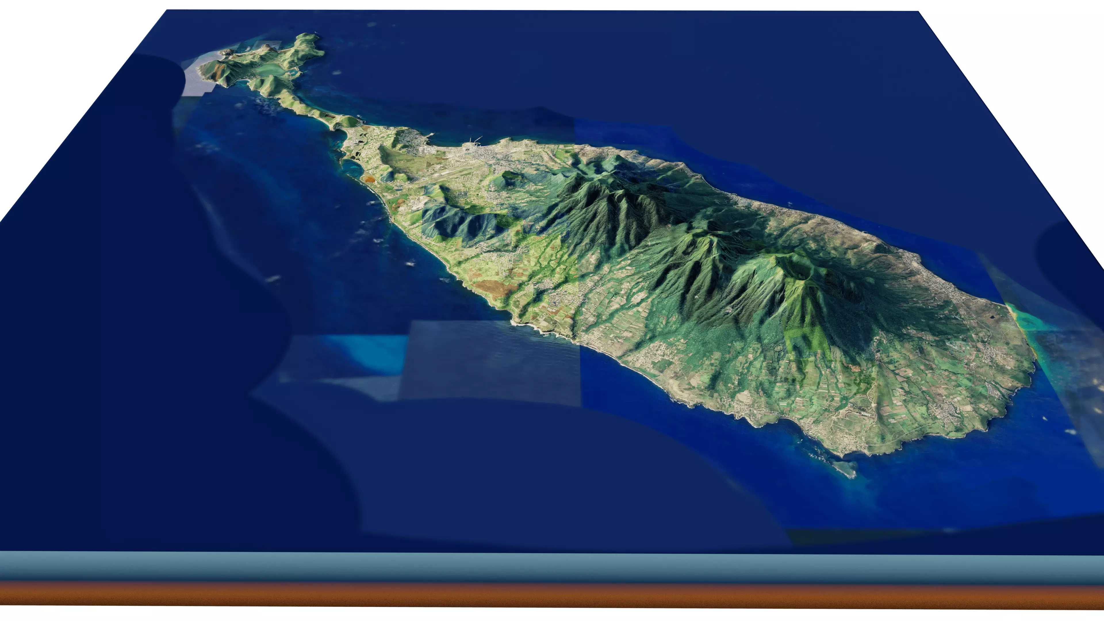 Saint Kitts Island full 3D model terrain 3D model_9