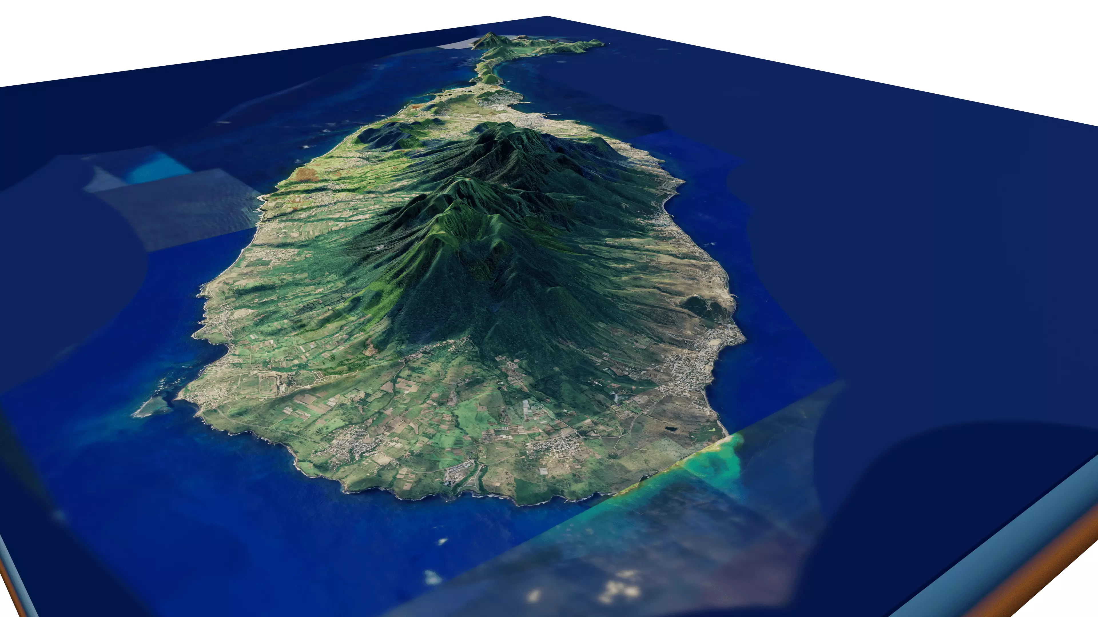 Saint Kitts Island full 3D model terrain 3D model_11