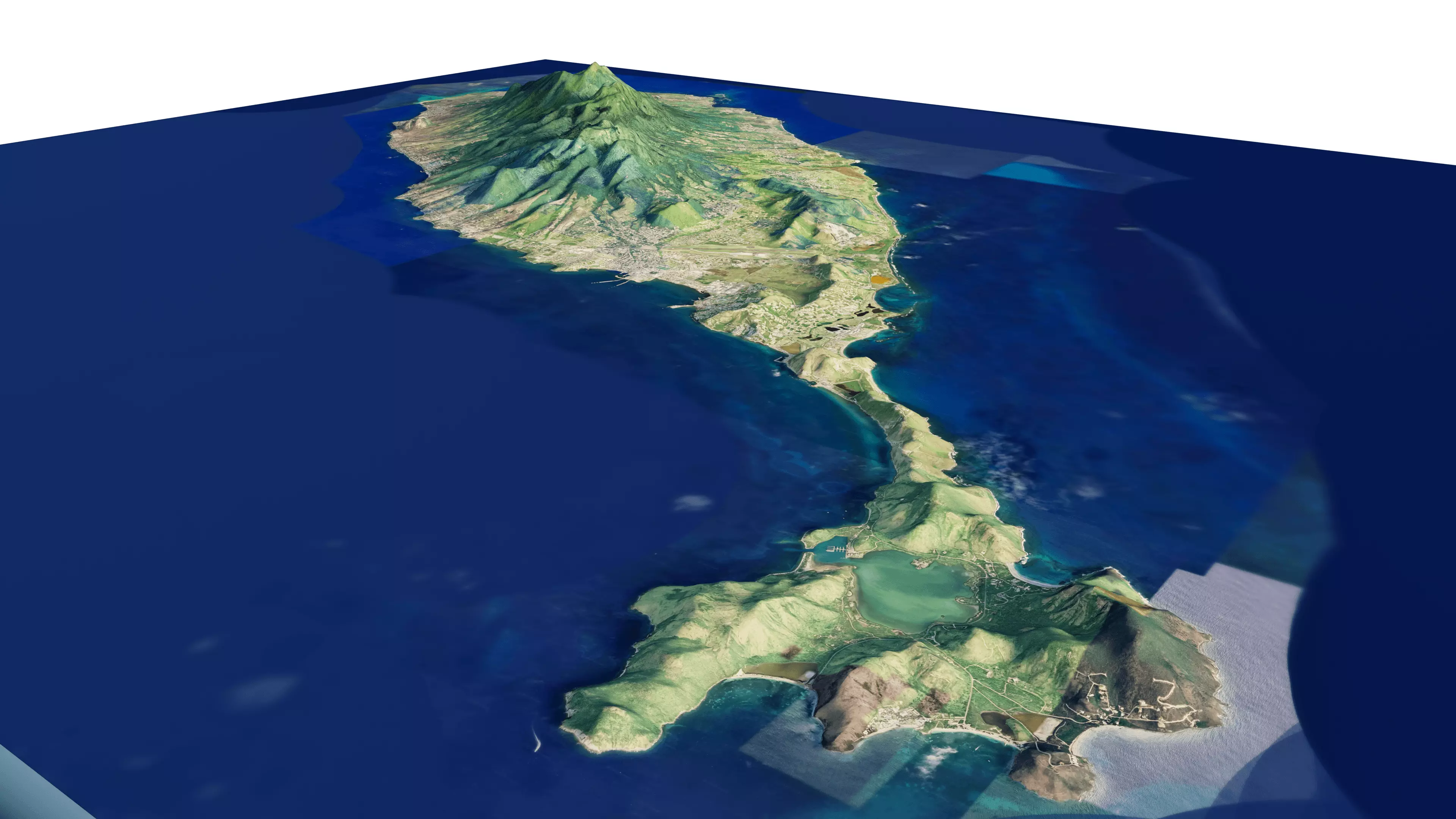 Saint Kitts Island full 3D model terrain 3D model_5