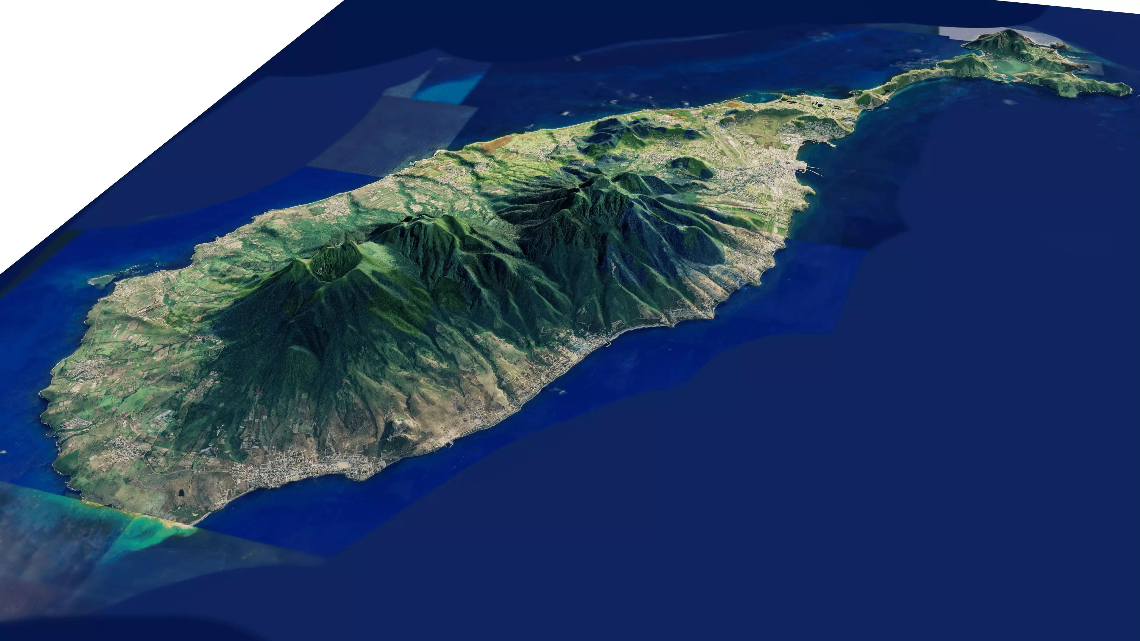 Saint Kitts Island full 3D model terrain 3D model_12