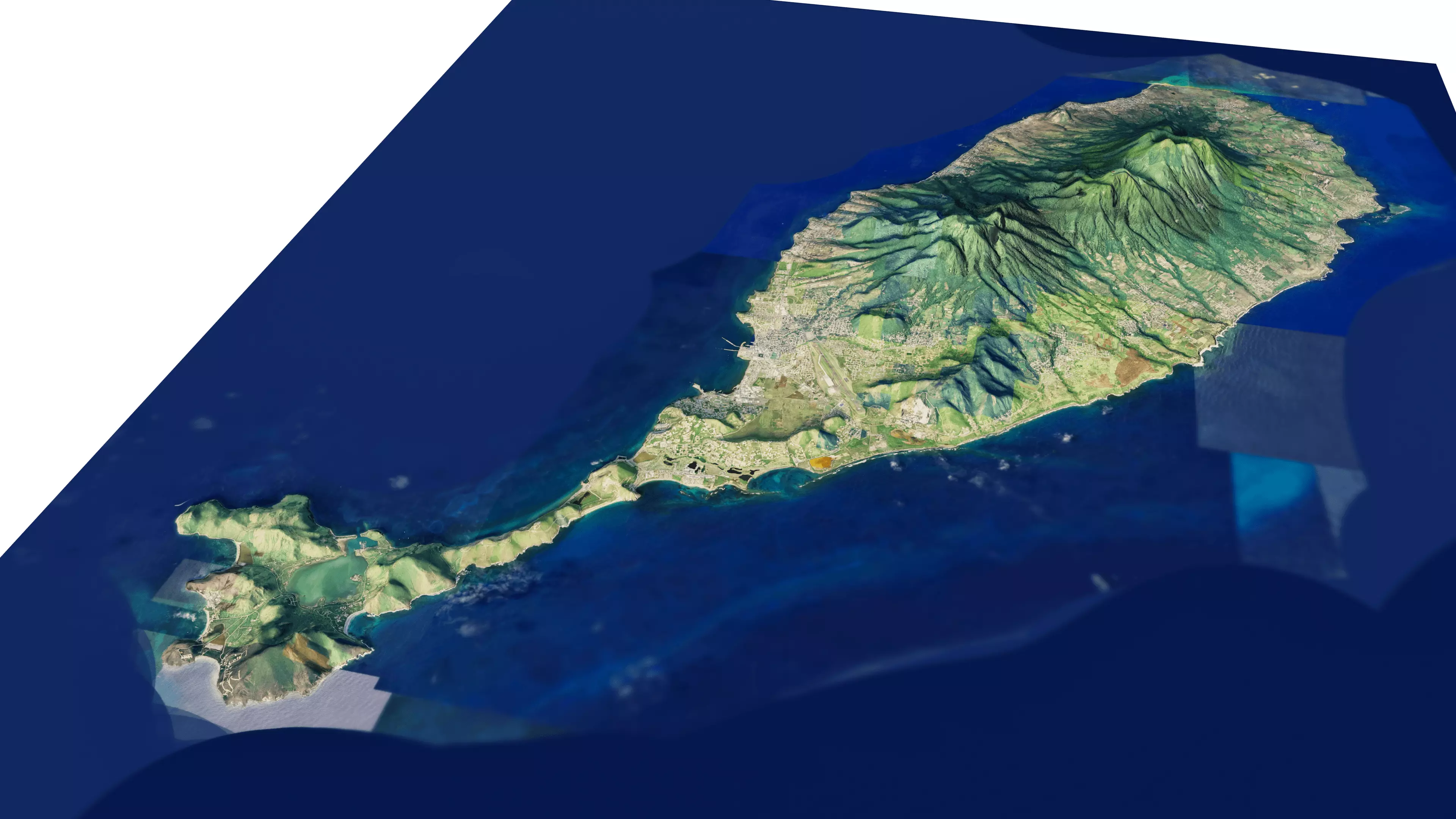 Saint Kitts Island full 3D model terrain 3D model_1