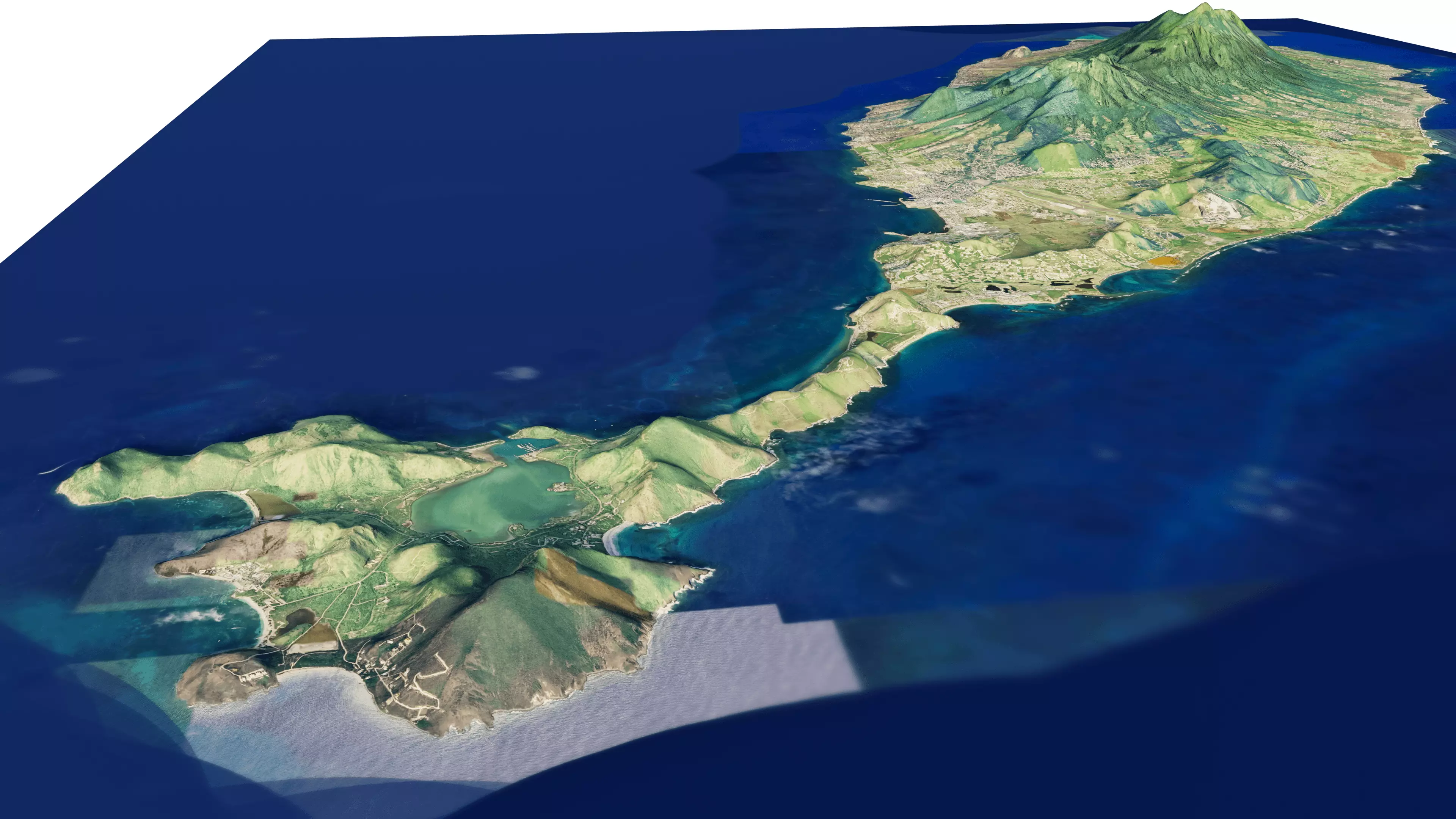 Saint Kitts Island full 3D model terrain 3D model_7