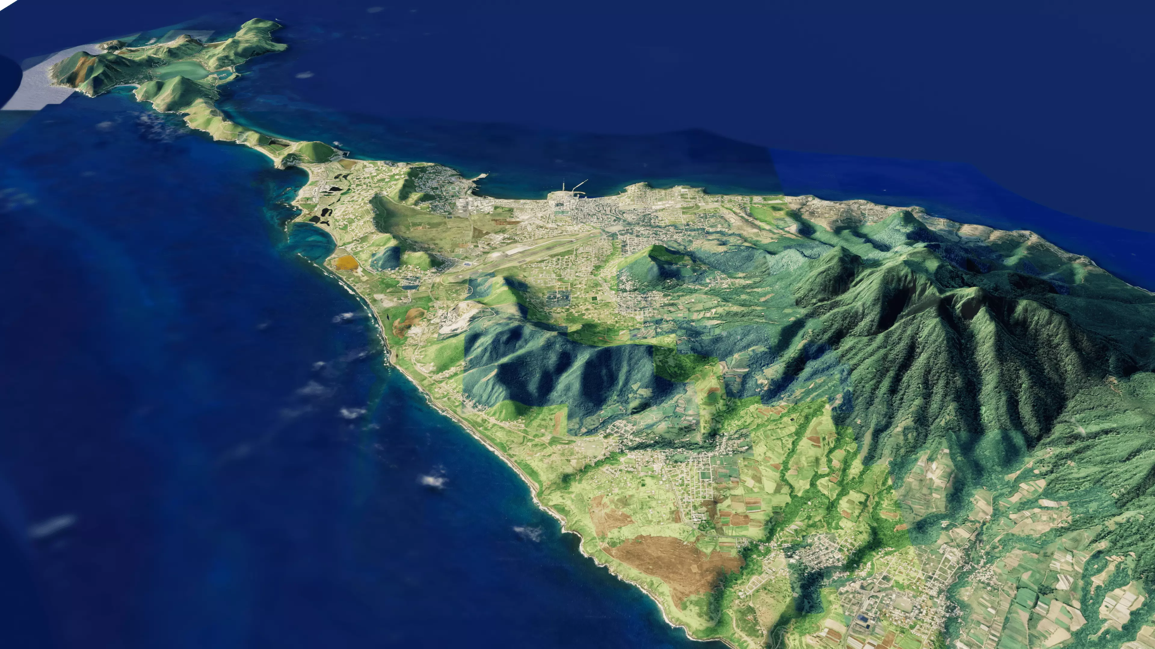 Saint Kitts Island full 3D model terrain 3D model_8