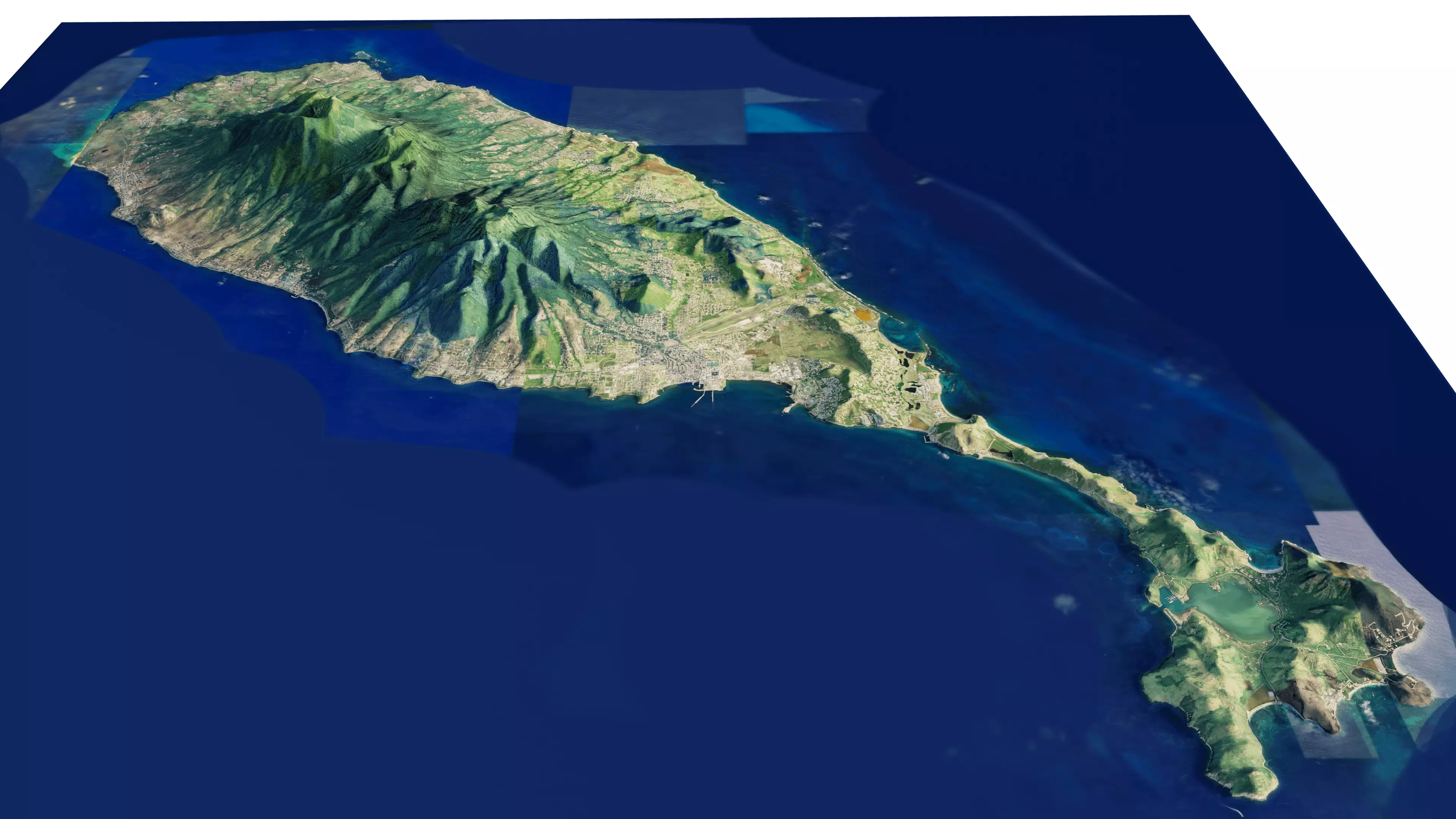 Saint Kitts Island full 3D model terrain 3D model_3