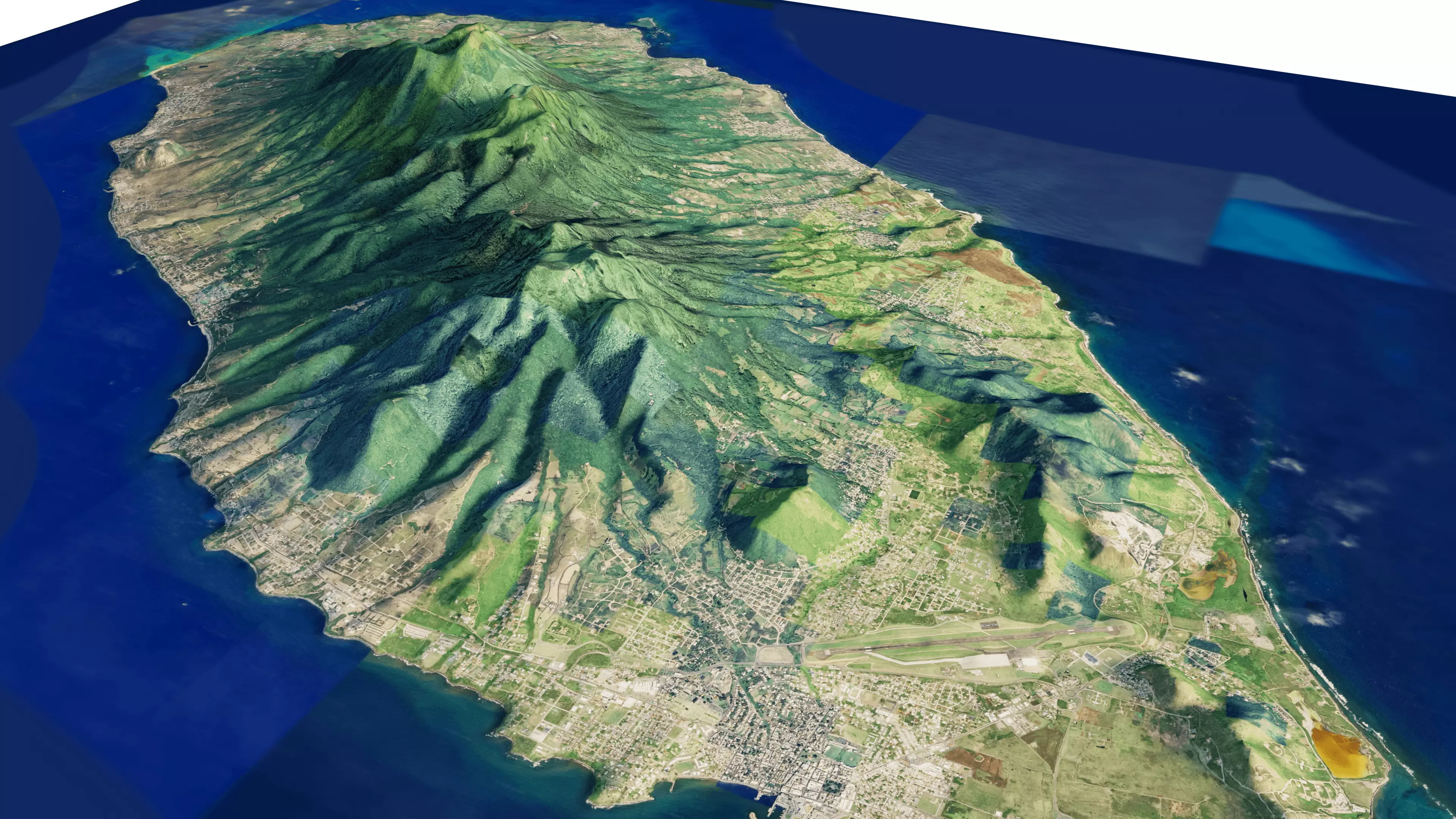 Saint Kitts Island full 3D model terrain 3D model_14