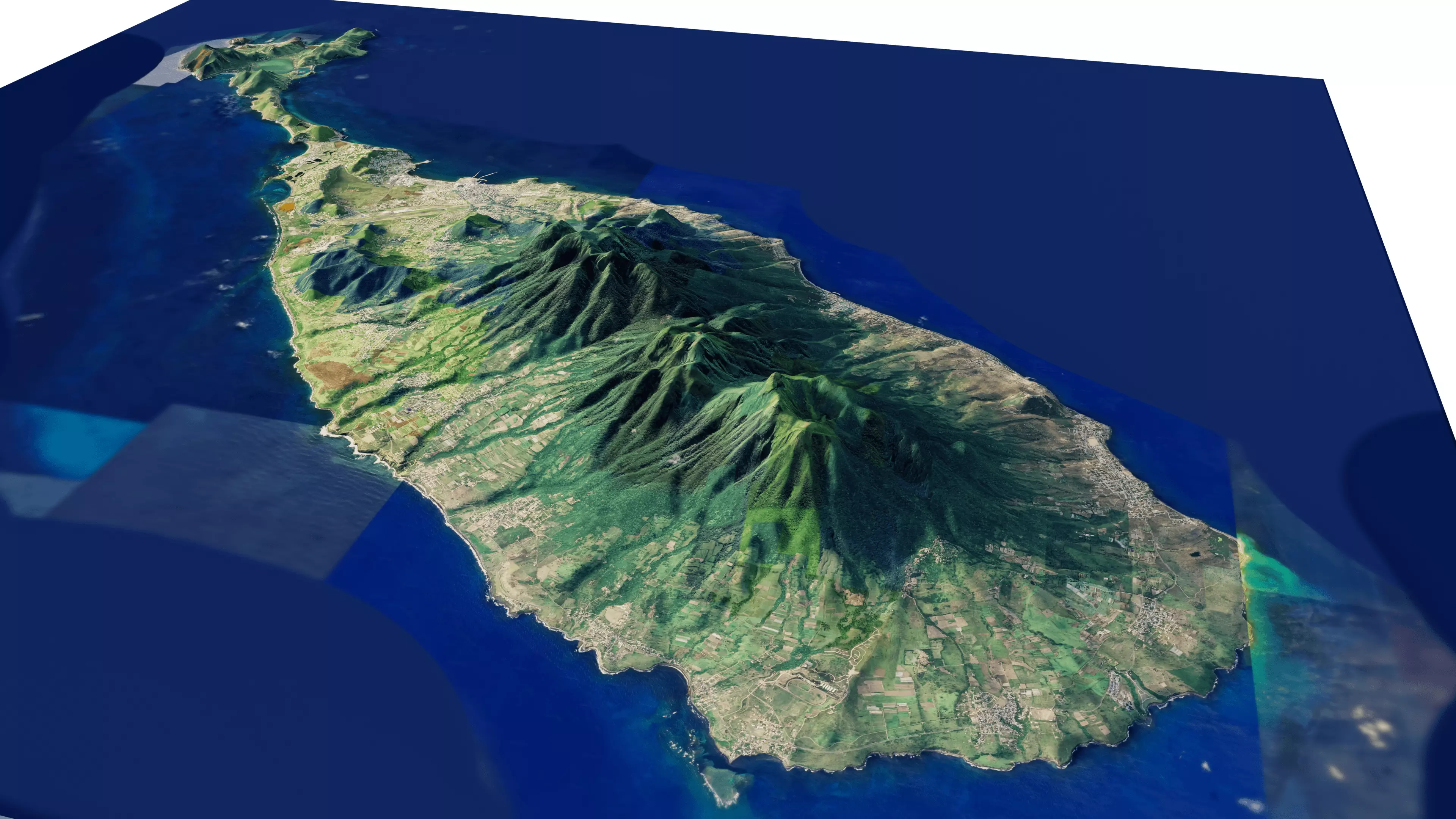 Saint Kitts Island full 3D model terrain 3D model_10