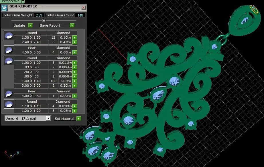 Pendant-Necklace Jewelry model -Symphony of Love  3D print model_7