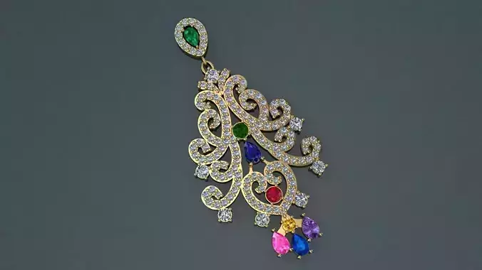 Pendant-Necklace Jewelry model -Symphony of Love  3D print model