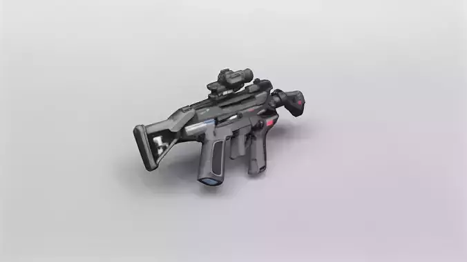 High-Detail Tactical Assault Rifle 3D Model 3D model