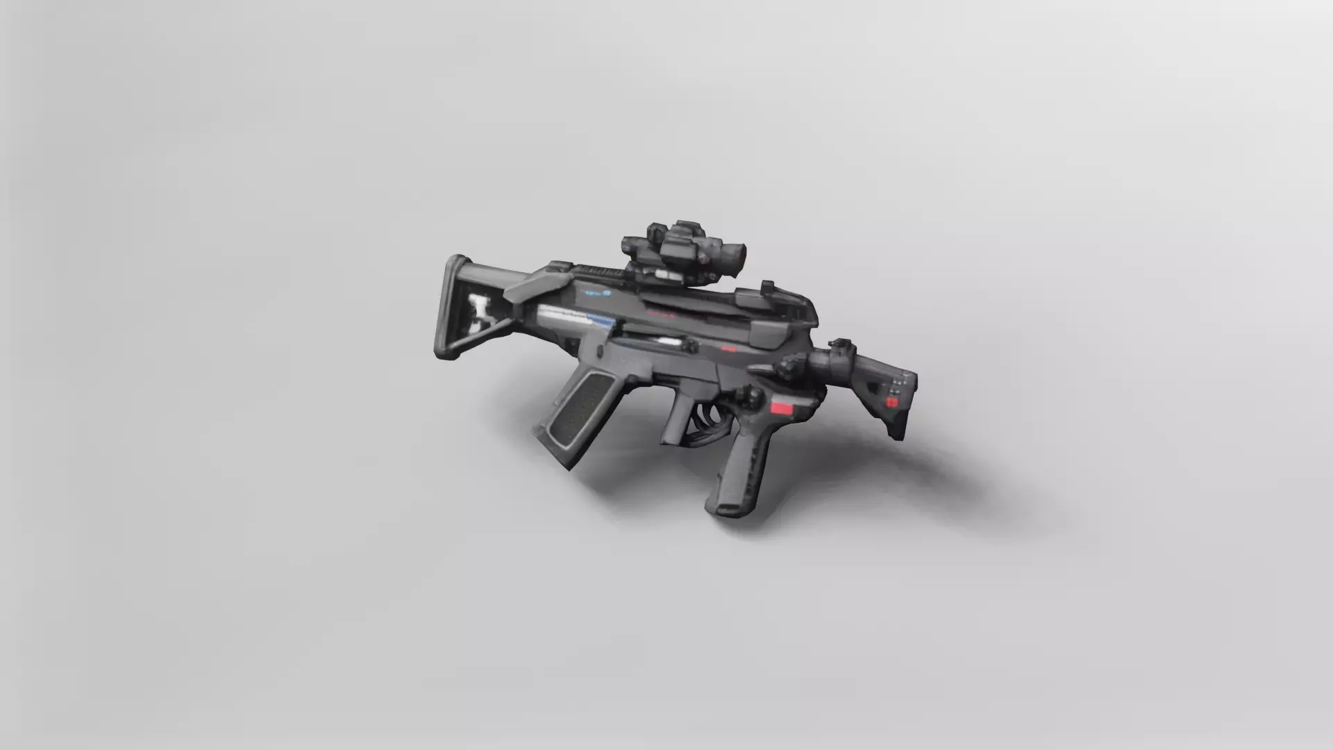 High-Detail Tactical Assault Rifle 3D Model 3D model_1