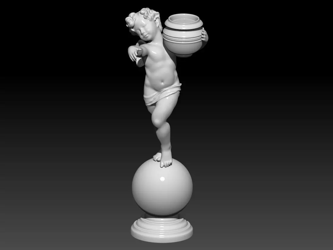 garden angel 3D print model_1