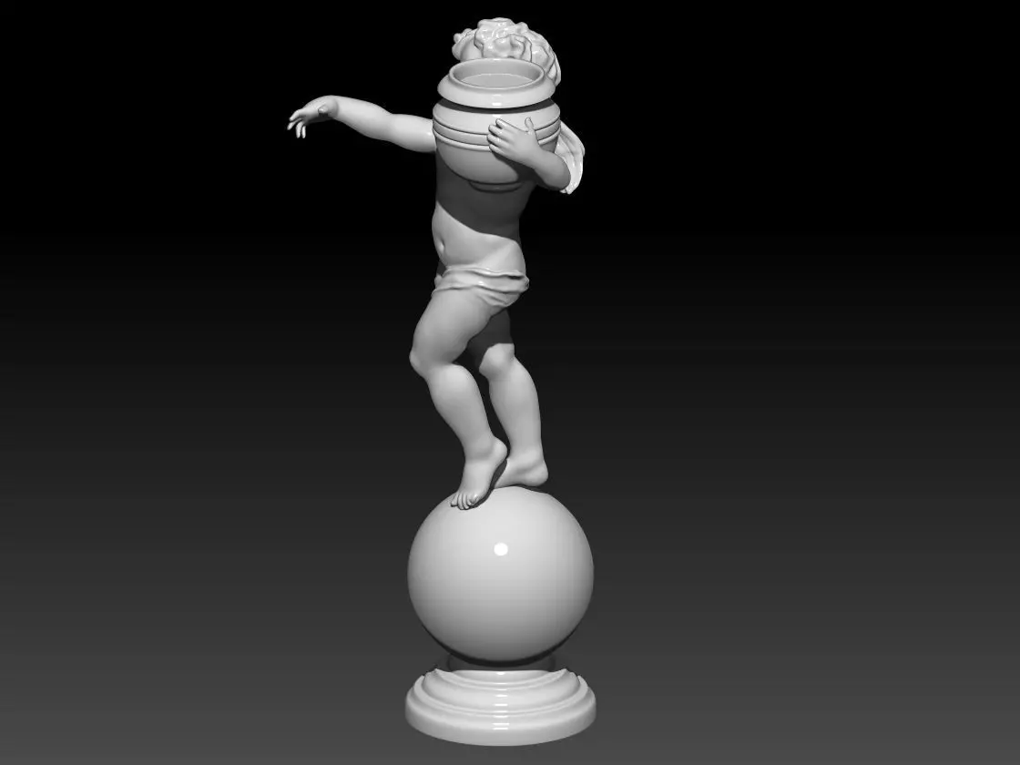 garden angel 3D print model_2