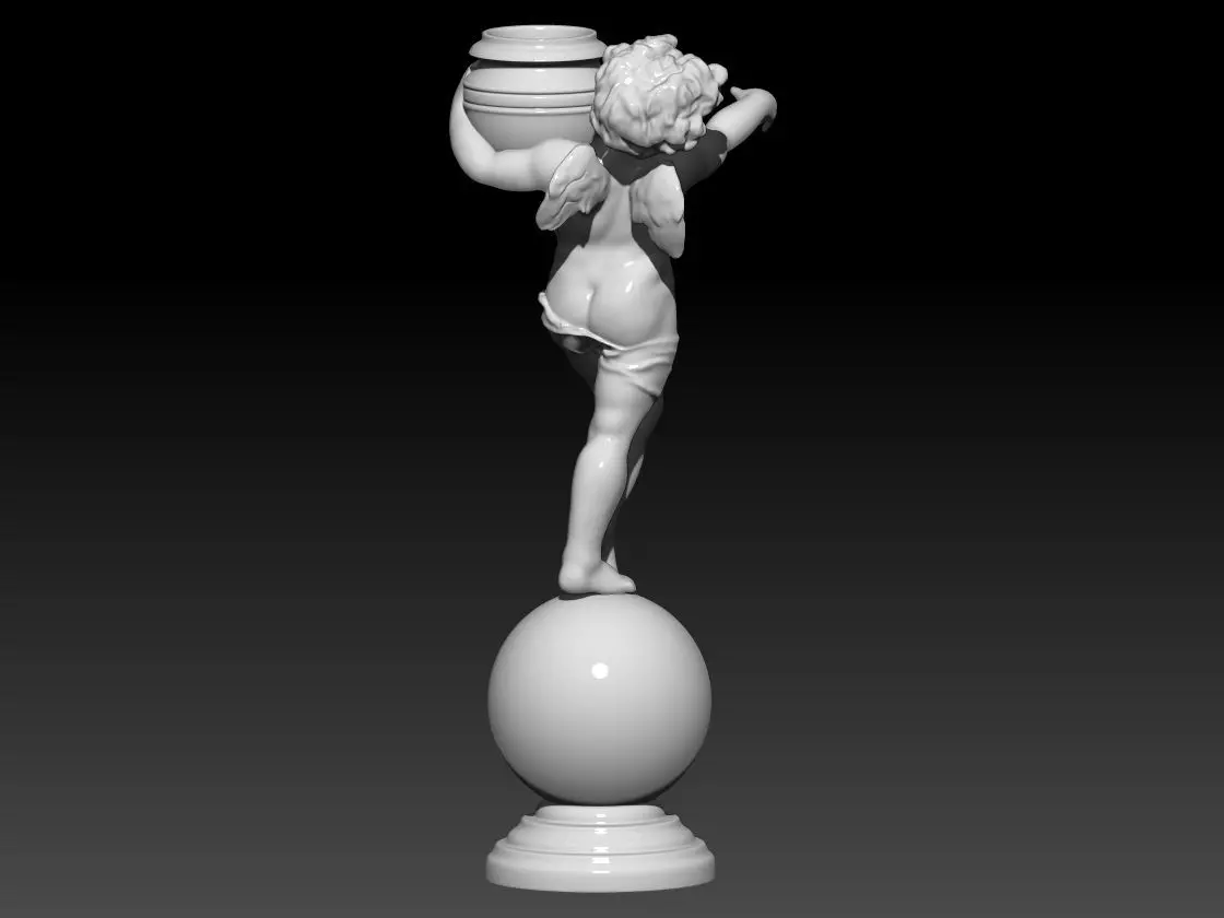 garden angel 3D print model_3