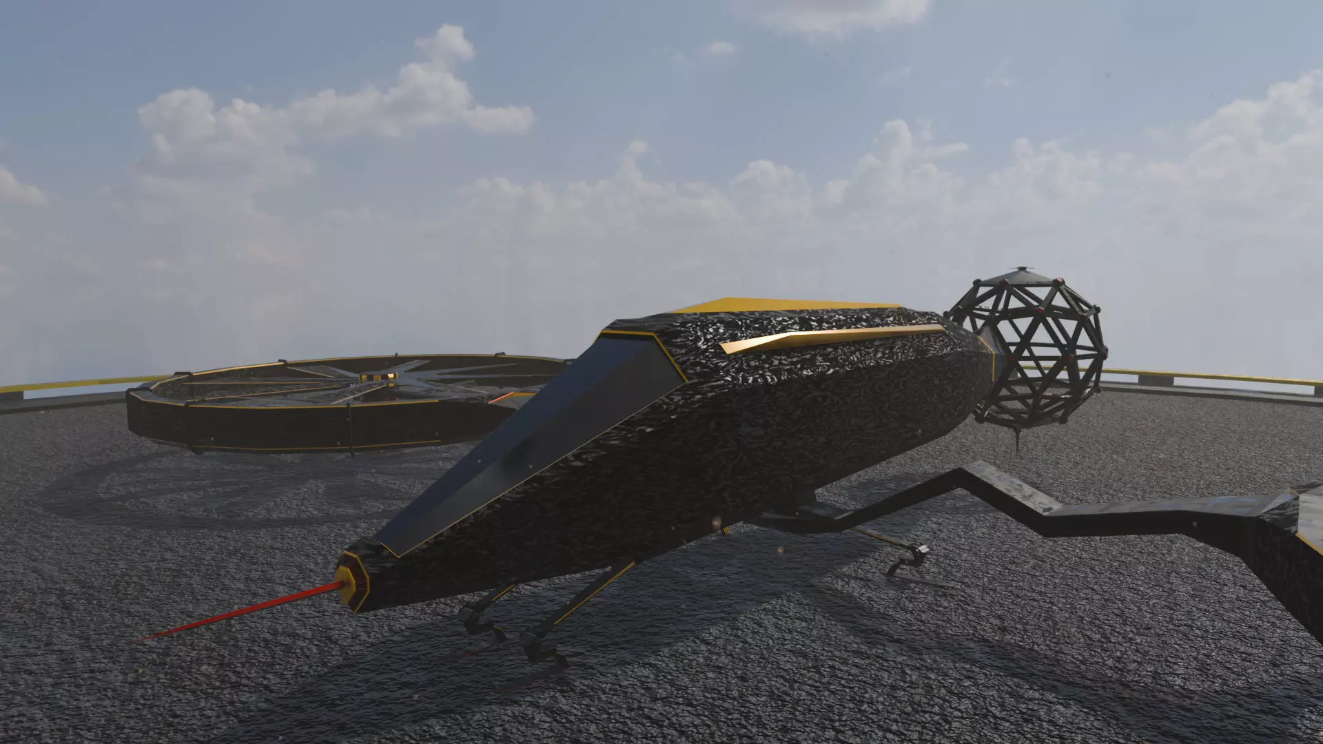 BigTechDron 4K Rigged 3D Model Low-poly 3D model_1