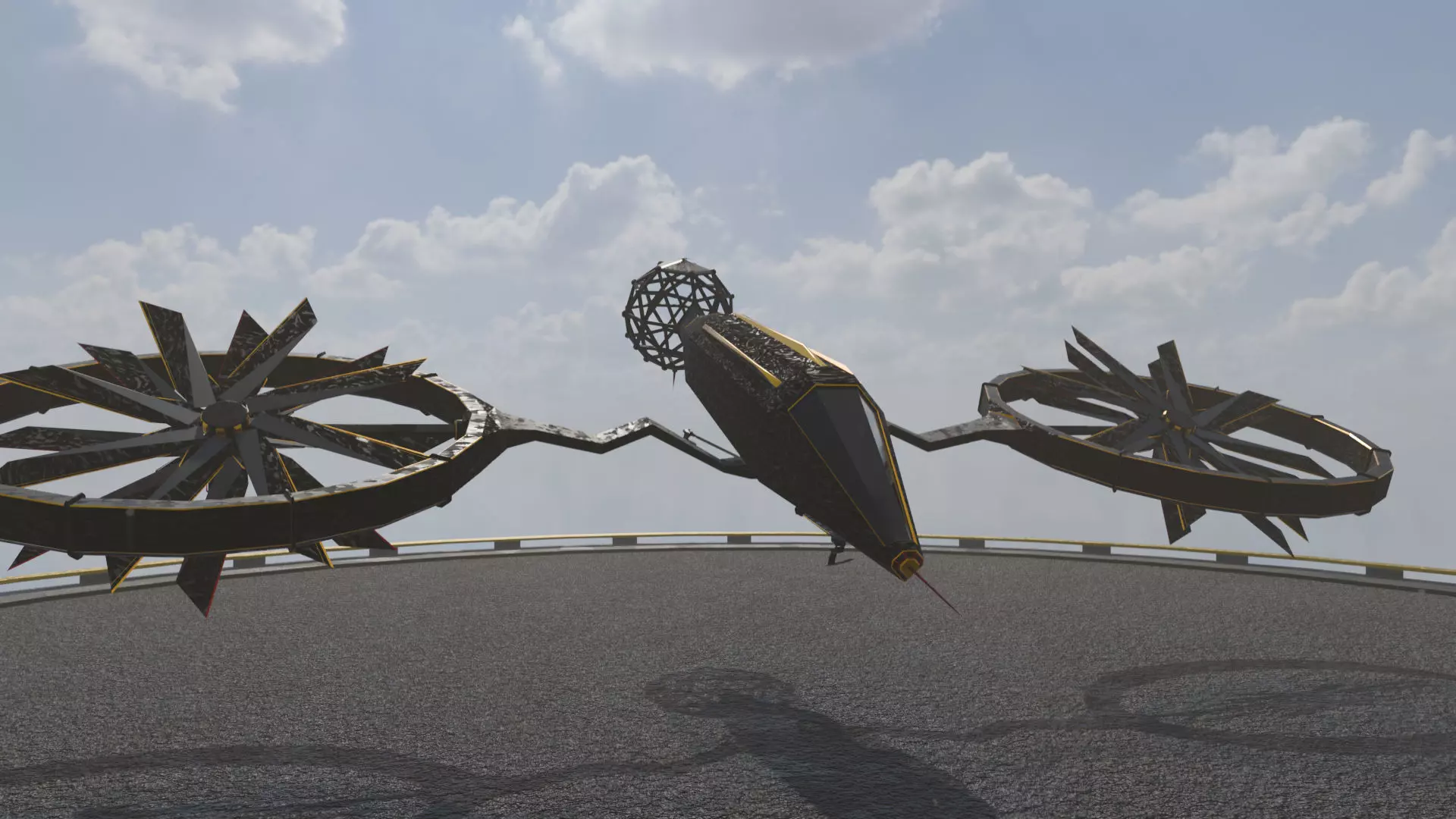 BigTechDron 4K Rigged 3D Model Low-poly 3D model_4