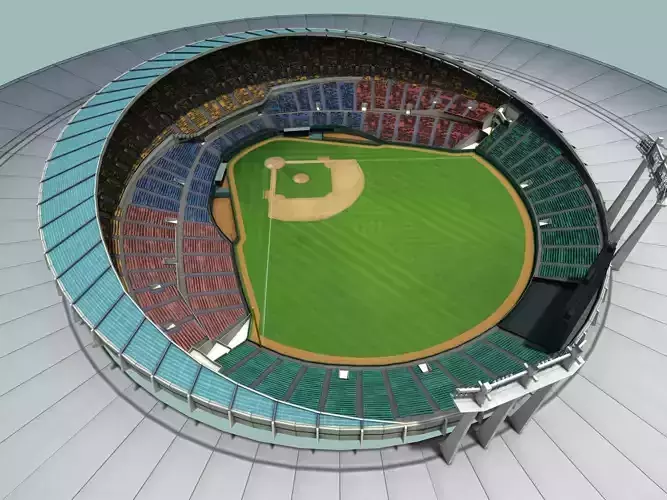 baseball stadium Low-poly 3D model