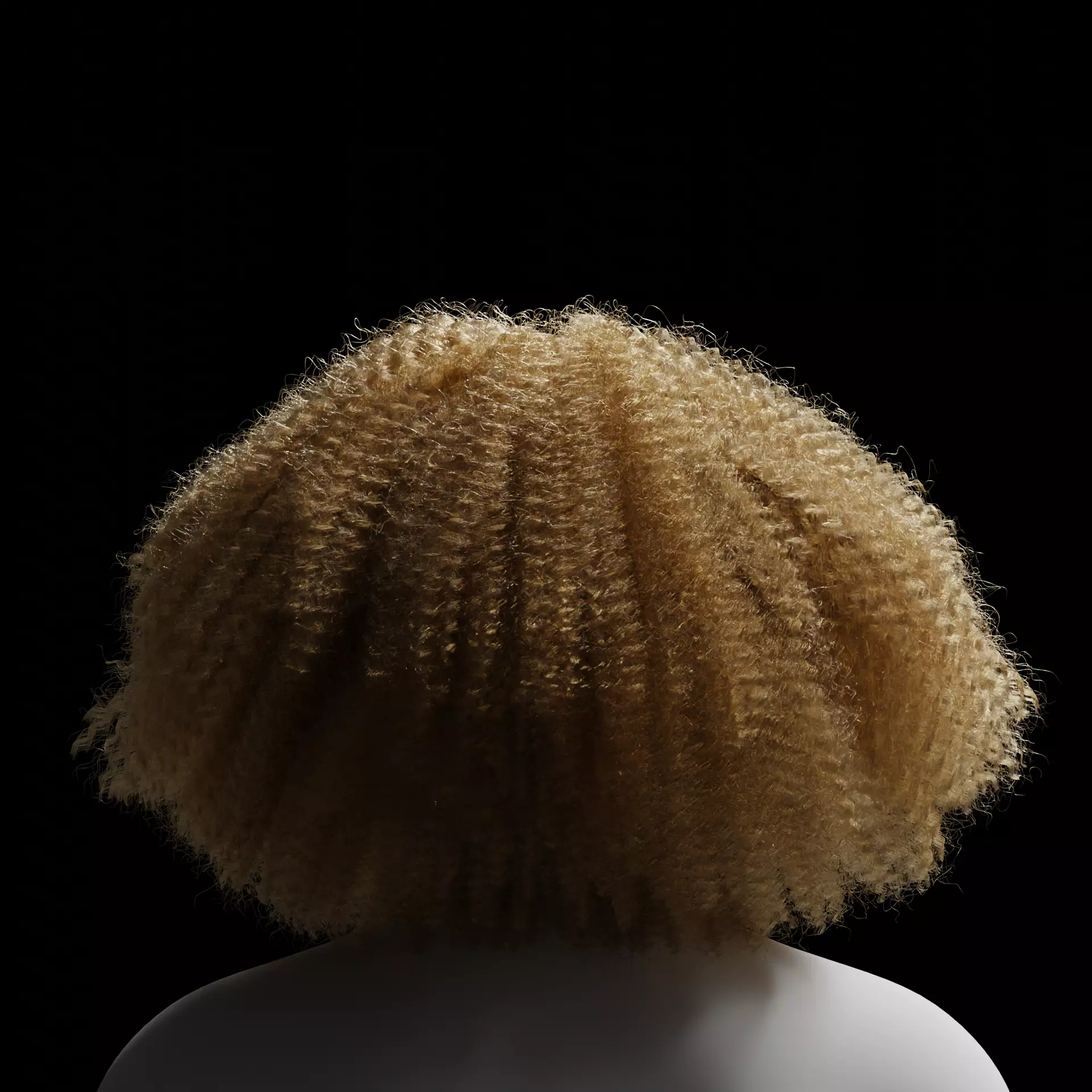 Middle Part Curls 3D model_17