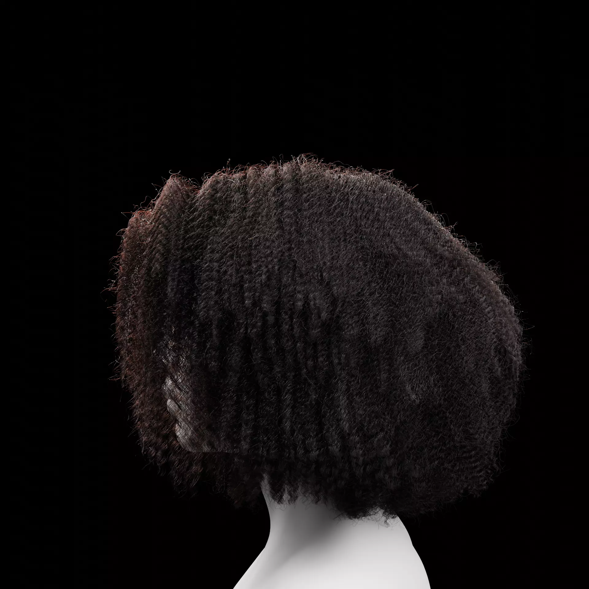 Middle Part Curls 3D model_23