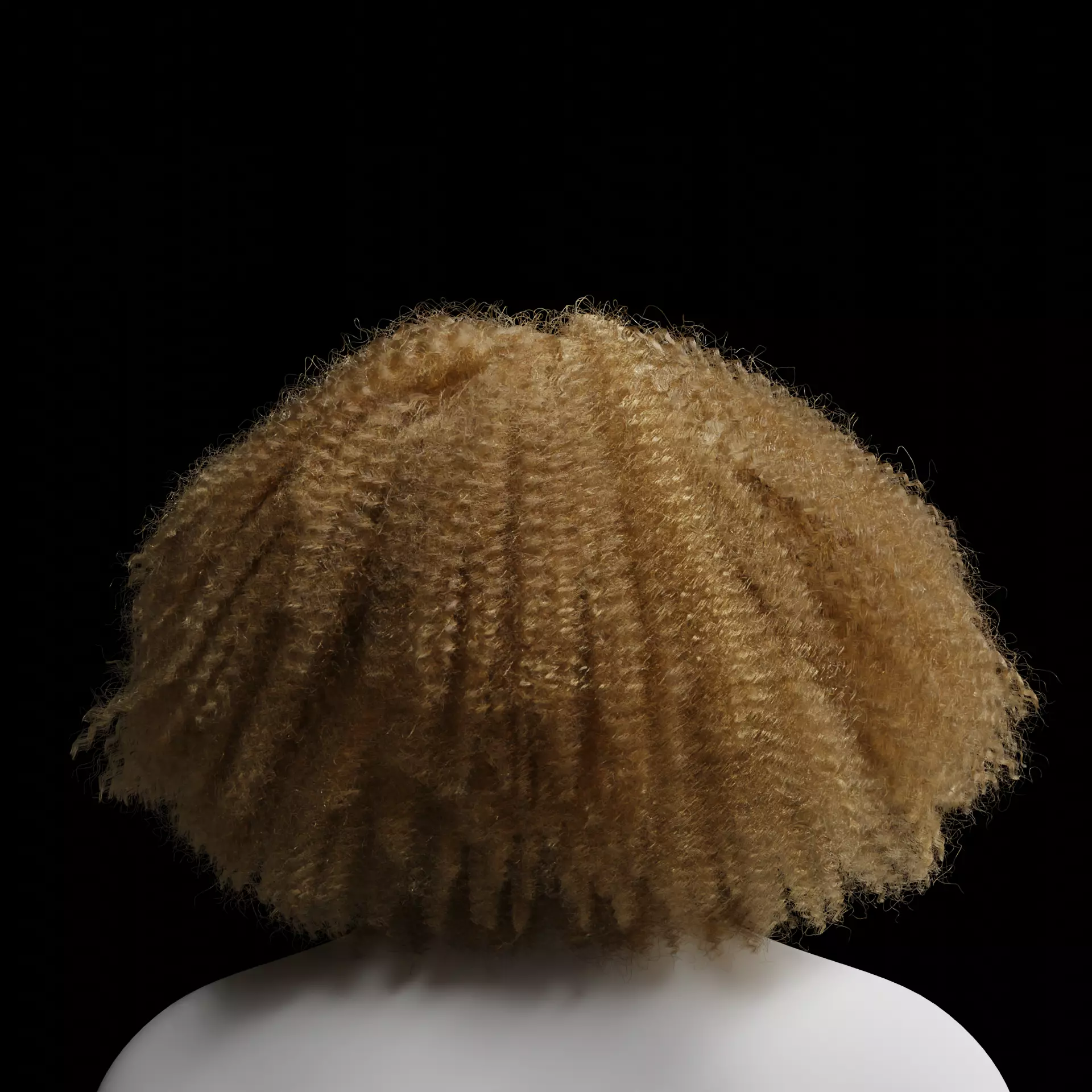 Middle Part Curls 3D model_19