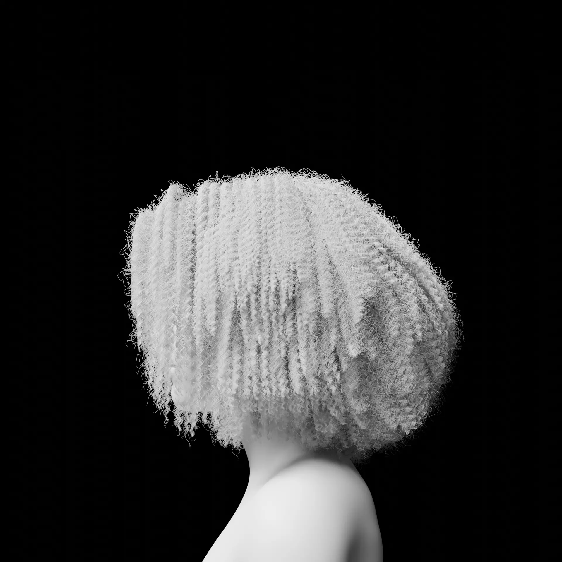 Middle Part Curls 3D model_25