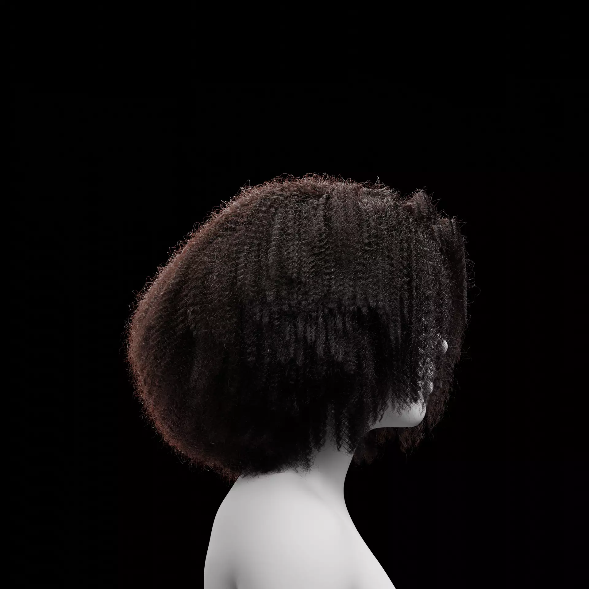 Middle Part Curls 3D model_11