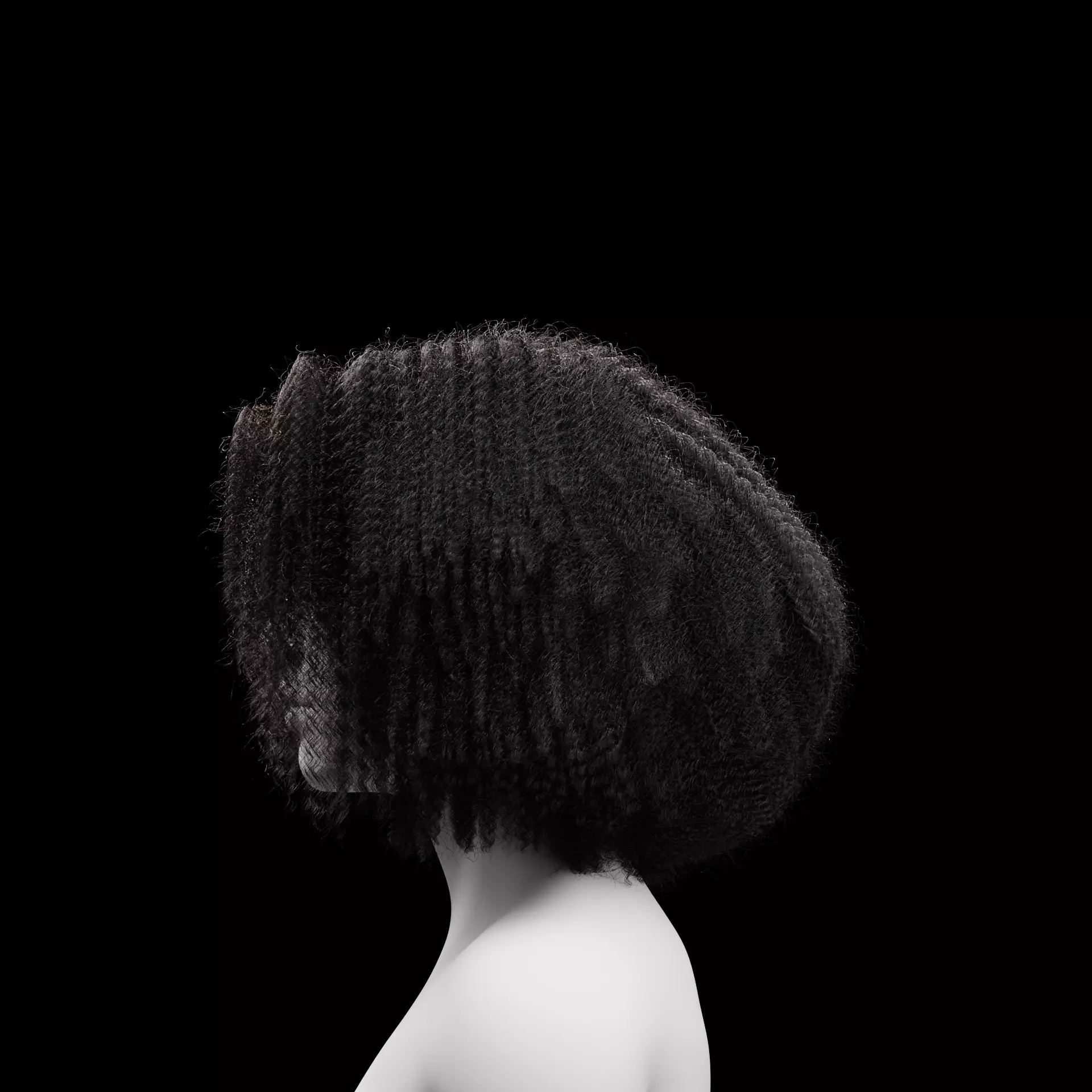 Middle Part Curls 3D model_22