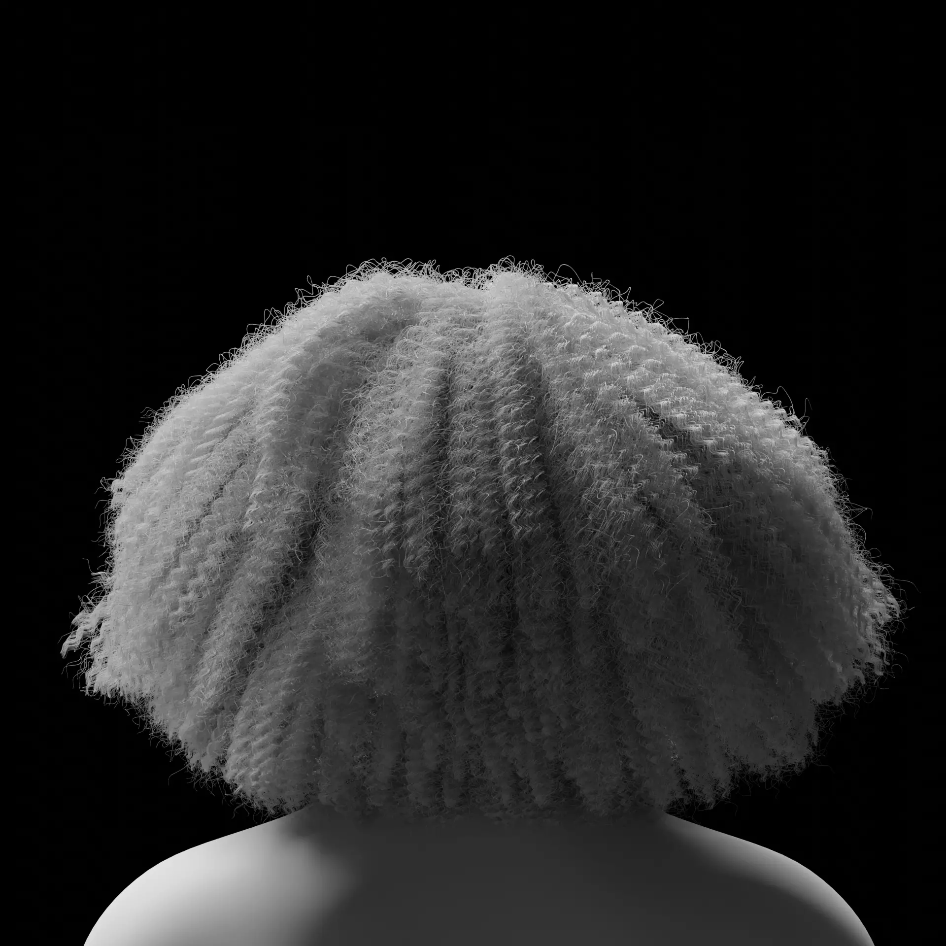 Middle Part Curls 3D model_20