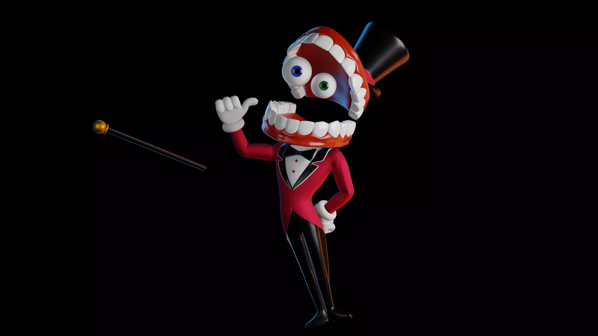Caine - The Amazing Digital Circus Low-poly 3D model_2