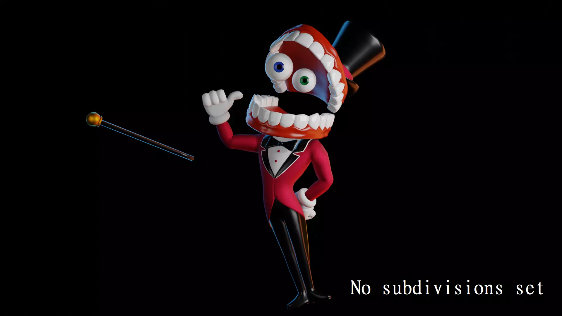 Caine - The Amazing Digital Circus Low-poly 3D model_1