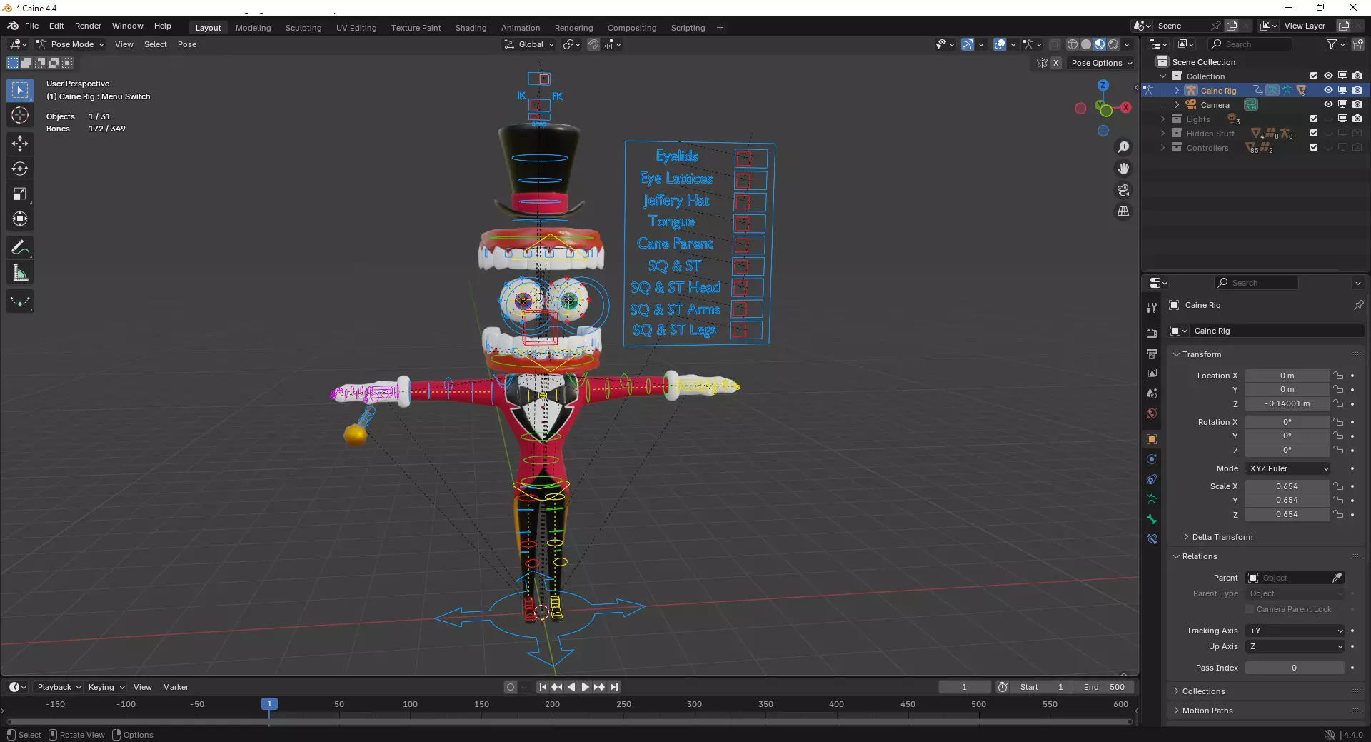 Caine - The Amazing Digital Circus Low-poly 3D model_13
