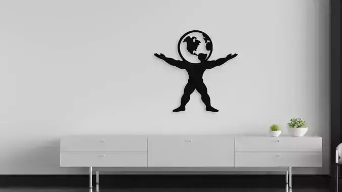 Yin Yang Wolf Globe Wall Decor