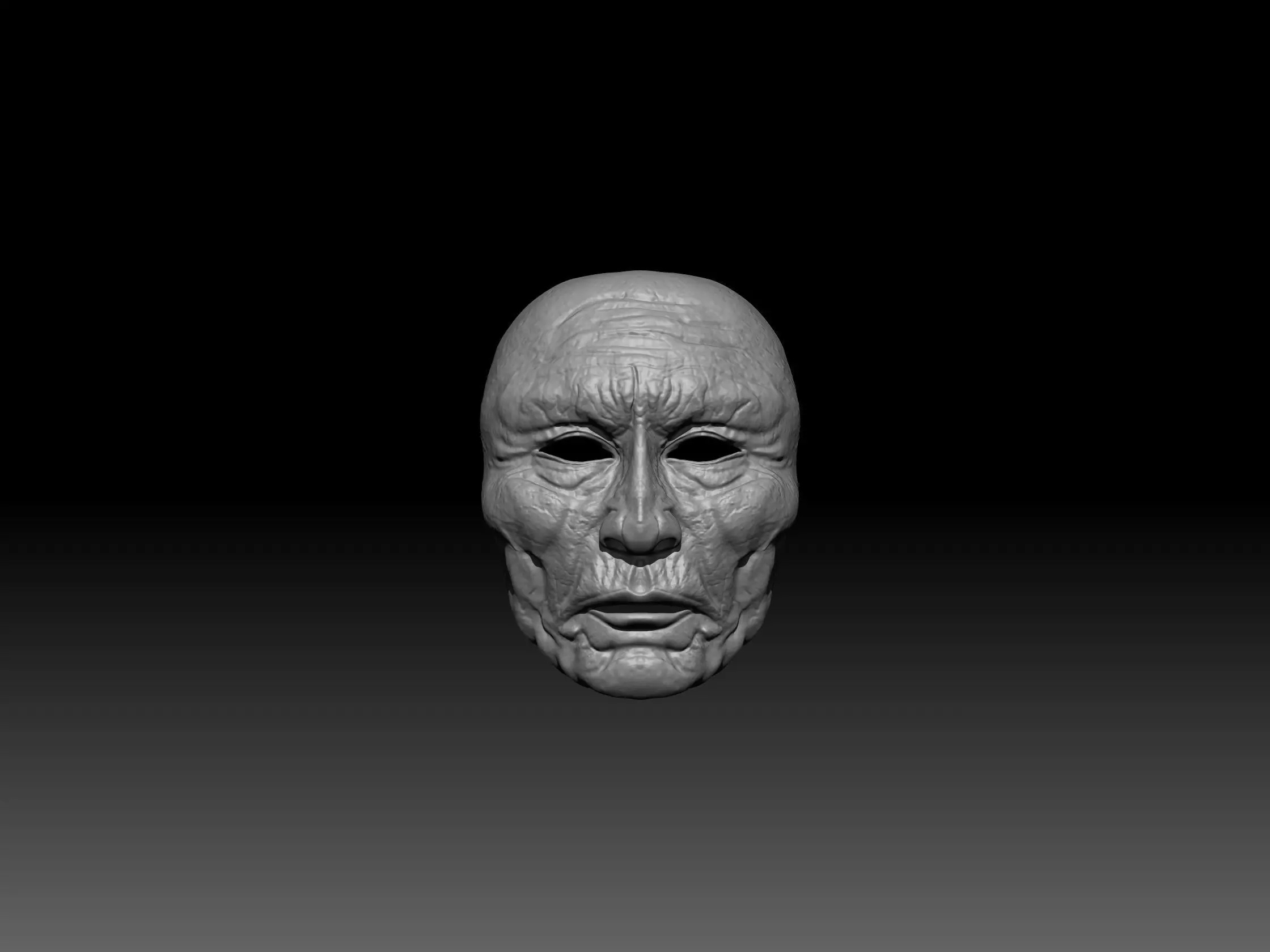 Old man Mask 3D print model_0