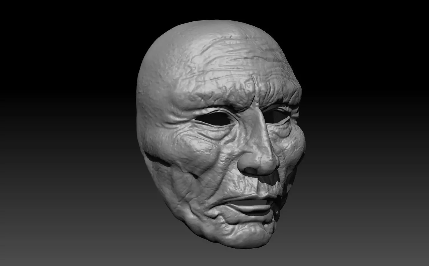Old man Mask 3D print model_5
