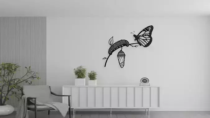 Butterfly Life Cycle Wall Art