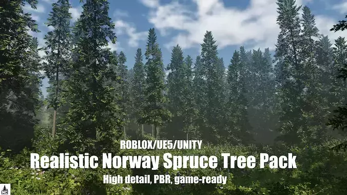 ROBLOX Realistic Norway Spruce Tree Pack