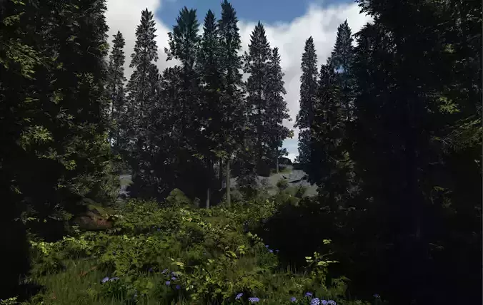 ROBLOX Realistic Norway Spruce Tree Forest Pack