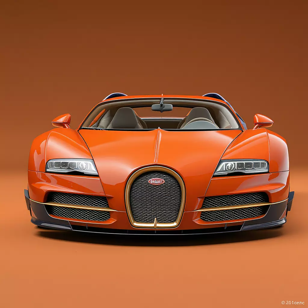 Bugatti Veyron Supercar Low-poly 3D model