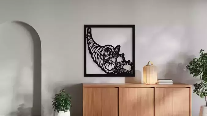 Cornucopia Thanksgiving Wall Art