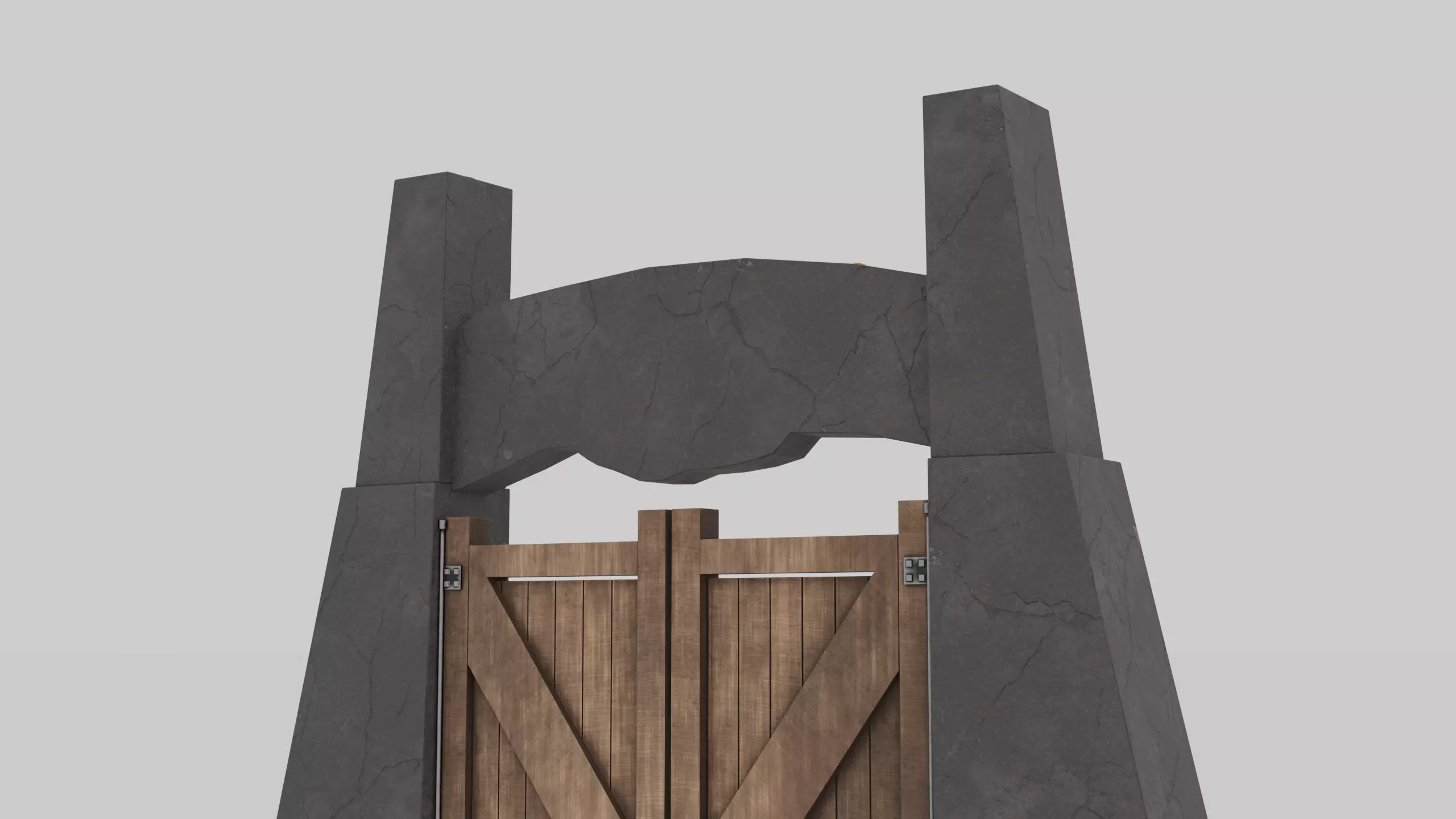 Jurassic Themed - Main Gate Low-poly 3D model_7