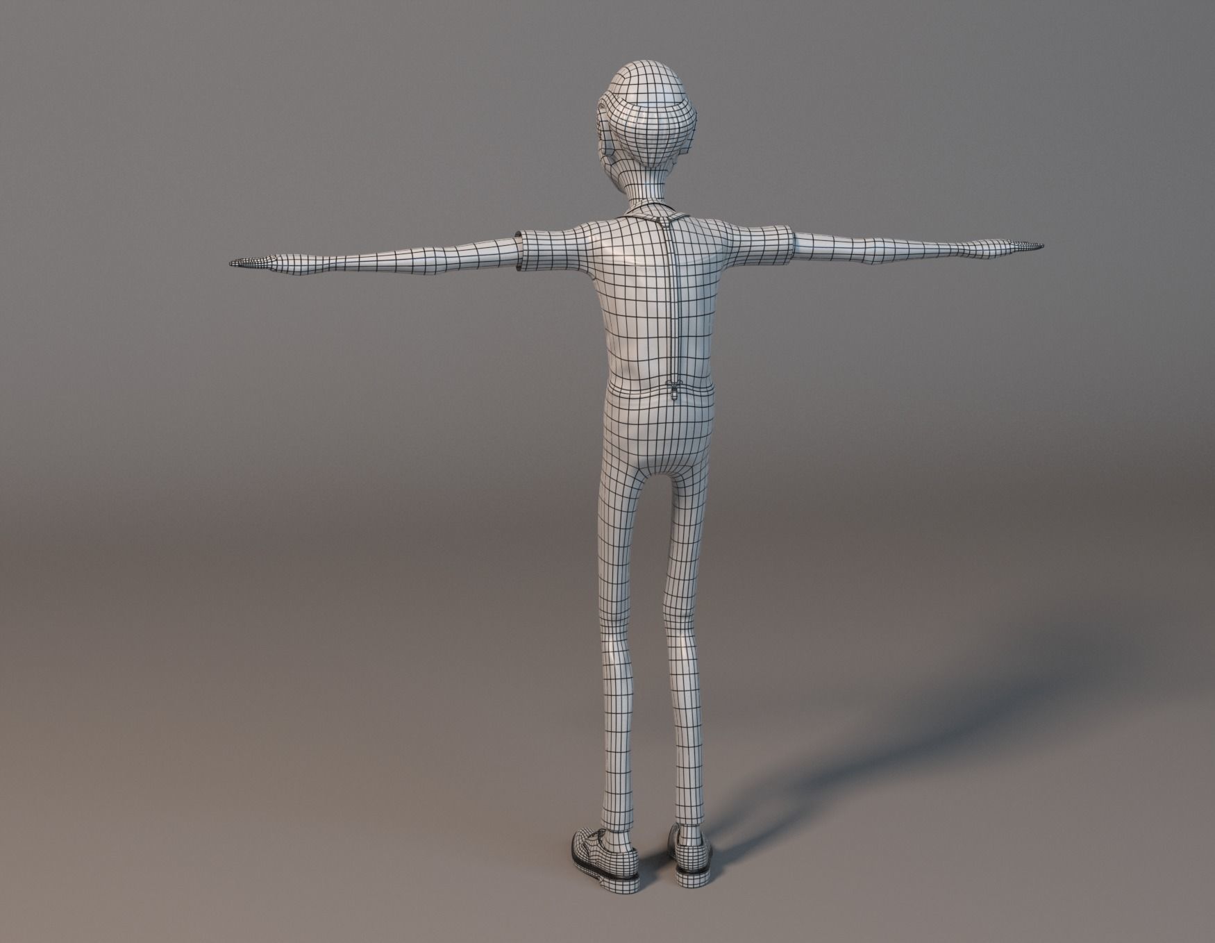 Old man Low-poly 3D model_5