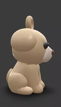 Dog key chain 3D print model_2