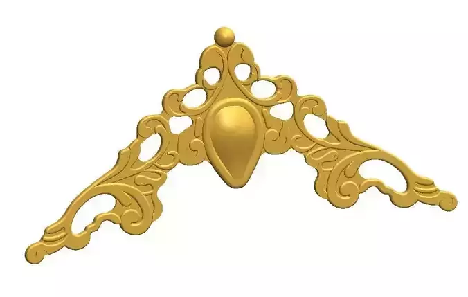 Gold-plated plaster pattern corner mirror frame picture frame