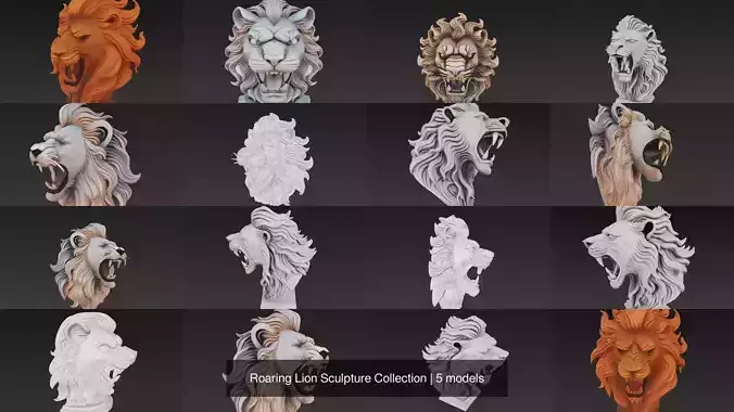 Roaring Lion Sculpture Collection