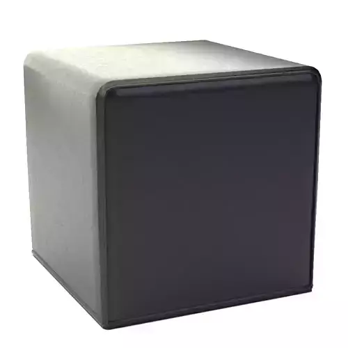 EXTROITALY Black Nut Faux Leather Pouf