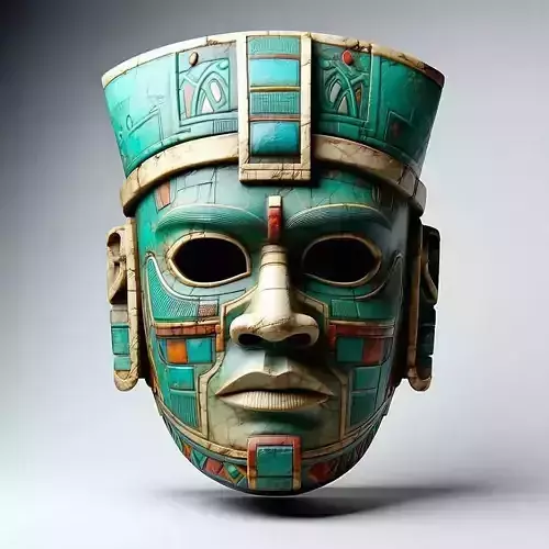 Ancient Mayan Jade Mask