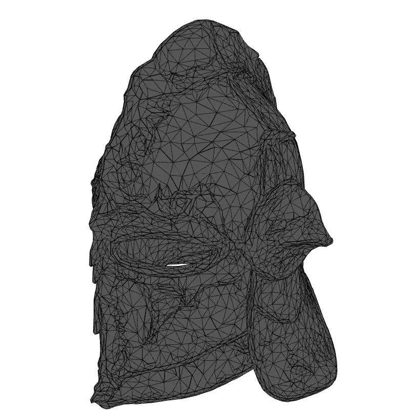 Ornate Fantasy Knight Helmet Low-poly 3D model_9