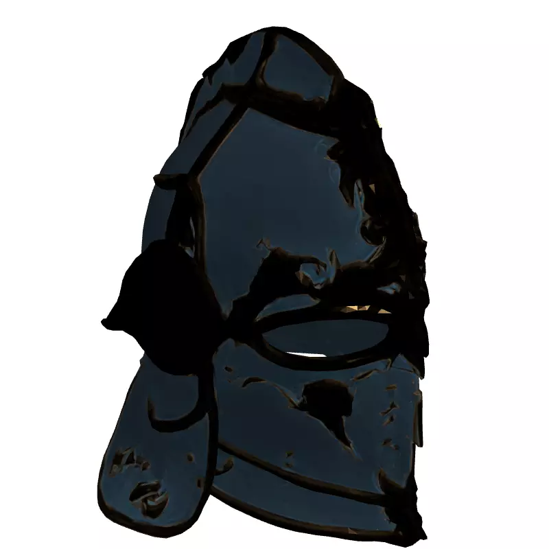 Ornate Fantasy Knight Helmet Low-poly 3D model_3